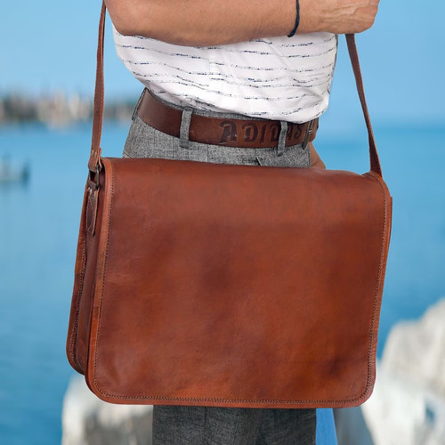 Laptop ledertasche neu braun - laptop,