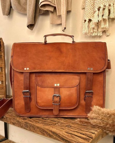 Tasche leder laptop schulter - leder,
