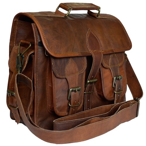 Ziegenledertasche braun laptop - ziegenledertasche,