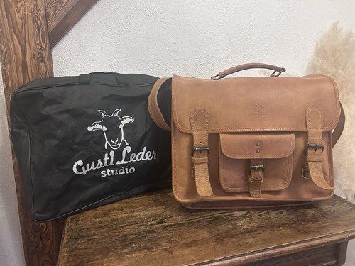 Gusti leder aktentasche aus - leder,