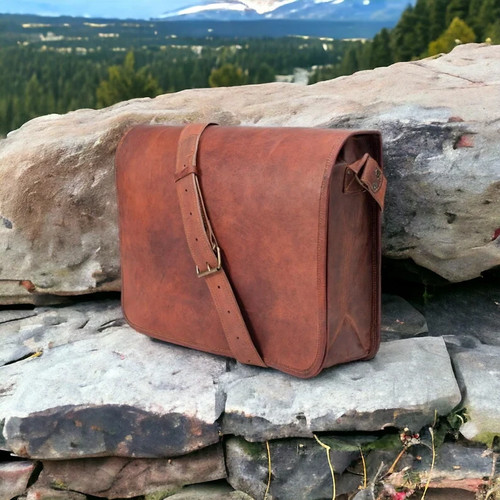 Leder vintage laptoptasche - vintage,