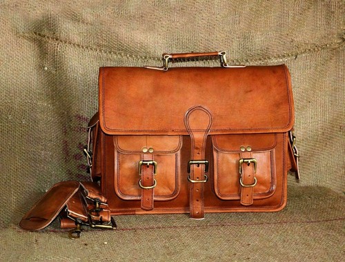 Vintage leder kuriertasche - vintage,