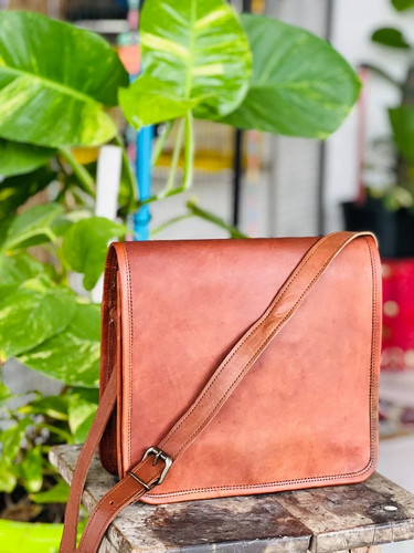 Leder vintage laptoptasche - leder,