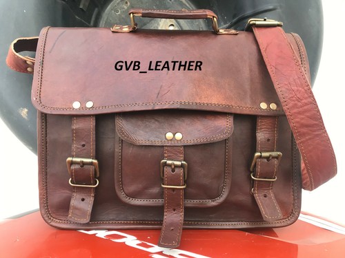 Leder messenger laptop tasche - leder,