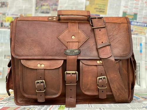 Leder messenger schultertasche - leder,