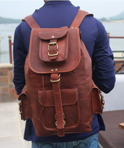 Echt leder rucksack tasche - leder, neu
