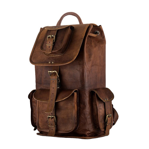 Leder rucksack laptoptasche - leder,