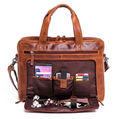 Almadih leder laptoptasche - almadih,