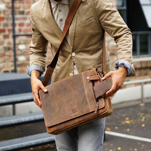 Leder umhängetasche herren - leder,