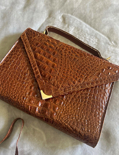 Damen ledertasche croco style - ledertasche|,