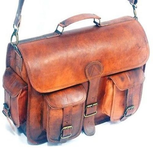 Vintage leder laptoptasche - vintage,