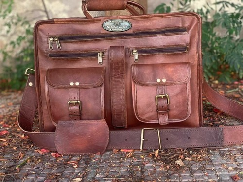 Leder schulter laptop - leder,