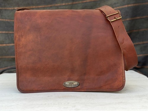 Leder laptop tasche - ",